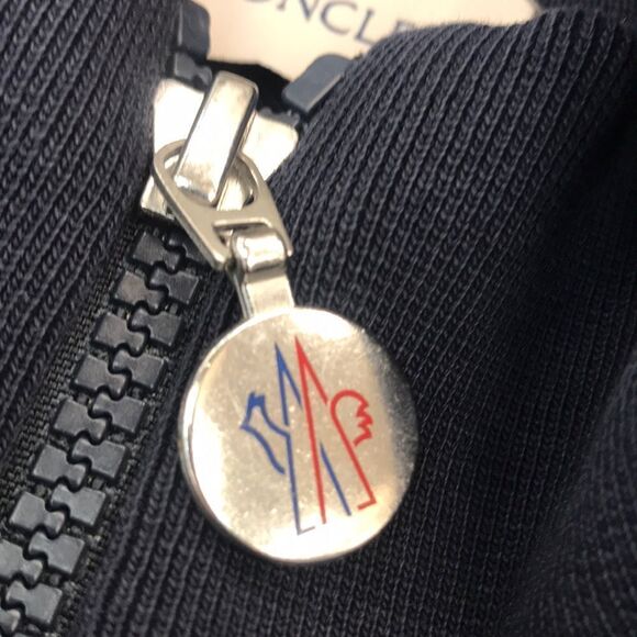 Moncler Blue and Red Zip Up Sweater - Picture 6 of 12